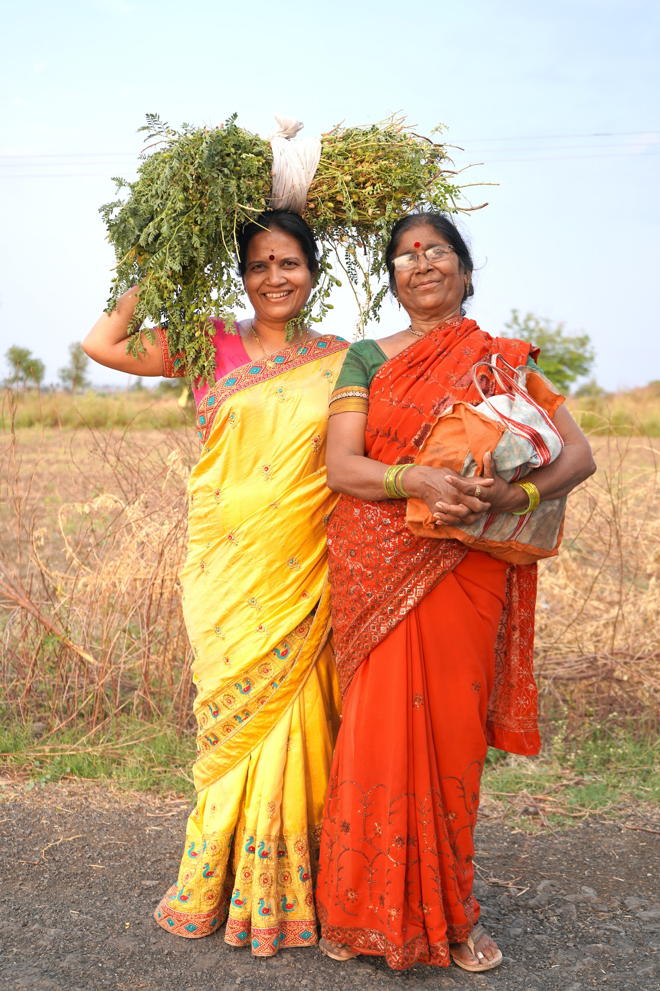 Rural Indian women in the field.